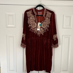 Johnny Was Velvet Tunic/Dress-NWT size Large